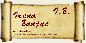 Irena Banjac vizit kartica